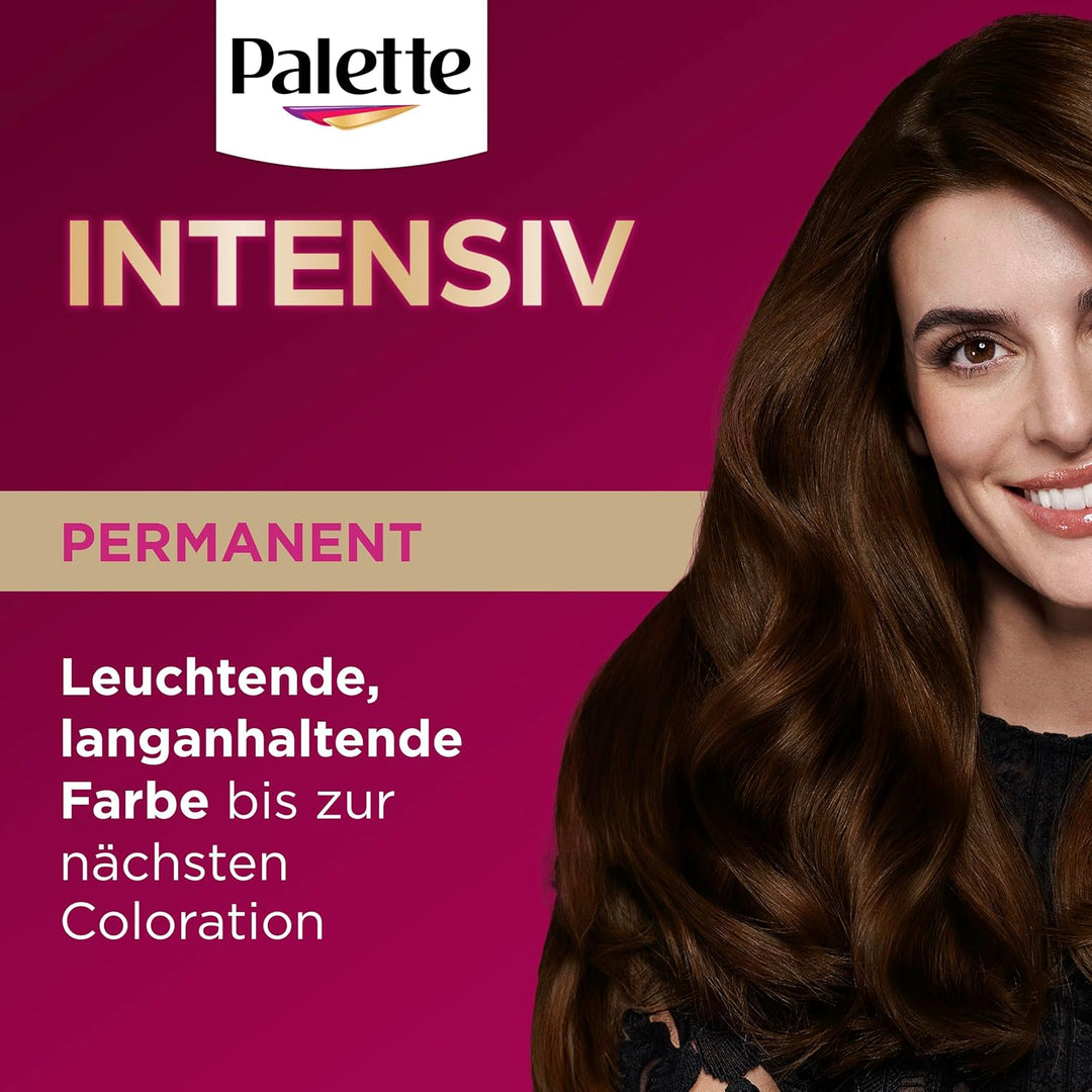 Palette Intensiv Creme Coloration 3-65/750 Schokobraun (2 x 115 ml), permanente Haarfarbe für leucht