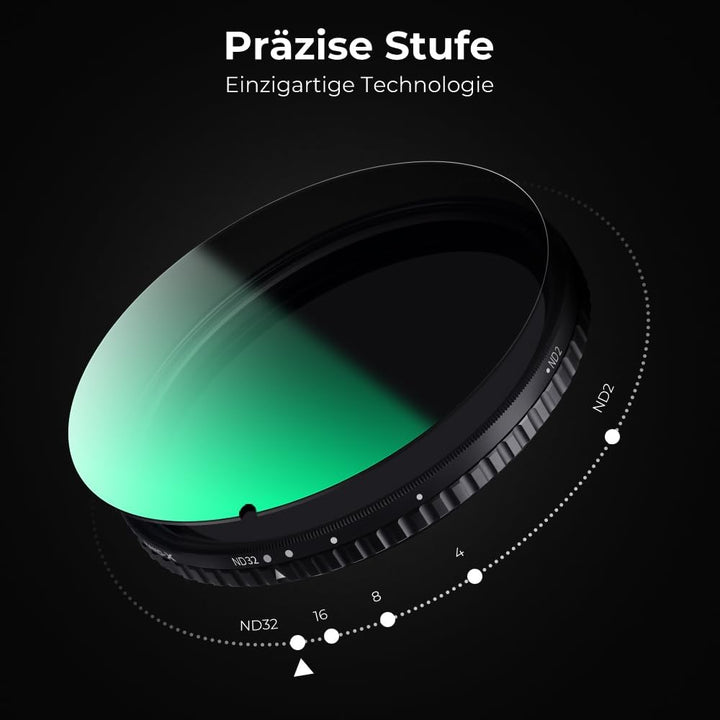 K&F Concept Nano-X Serie ND Filter 86mm Variabler Graufilter ND2-32(1-5 Blendenstufen), 86mm