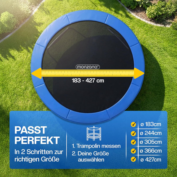 Monzana® Trampolin Randabdeckung Ø 183 244 305 366 427cm 30cm breit 100% UV-beständig reissfest wett