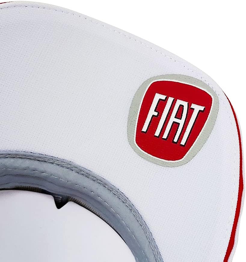 Fiat unisex-adult Curved Visor Cap - White Fiat 21238 Kappe mit gebogenem Visier wei e, Weiss, Einhe