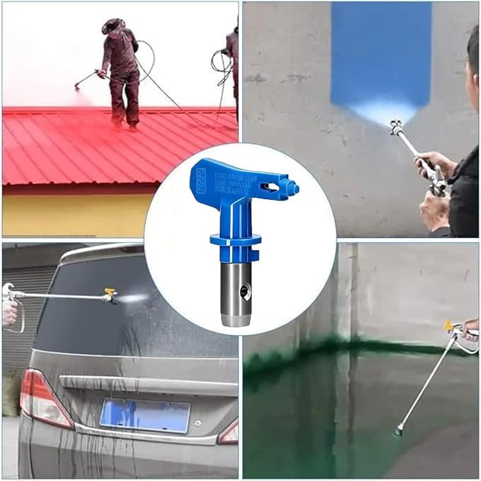 6 Stück Airless Düse mit Spitzendichtung Typ 211 315 417 515 517 523 Blau-Typ 211 315 417 515 517 52