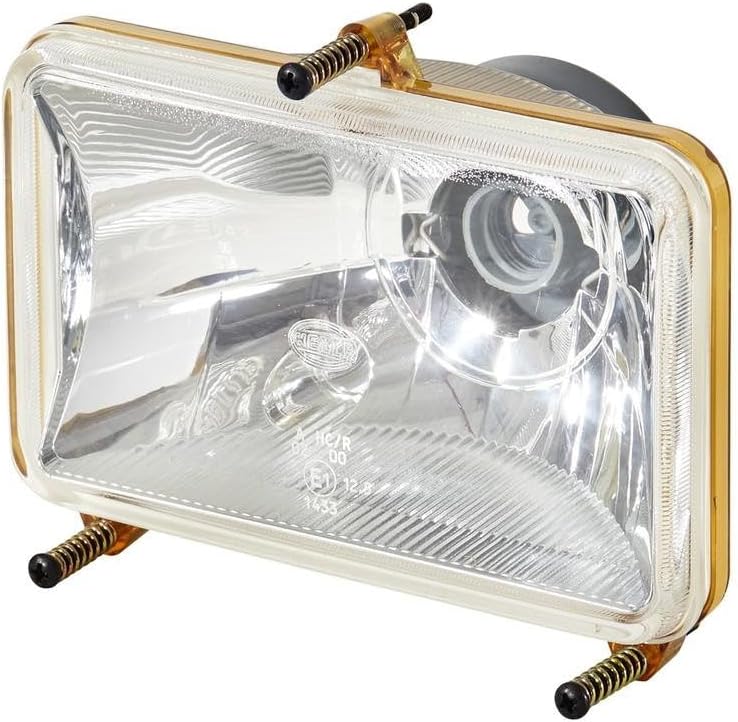 HELLA - Halogen-Hauptscheinwerfer - 12/24V - Einbau - glasklare Streuscheibe - Stecker: Flachsteckhü