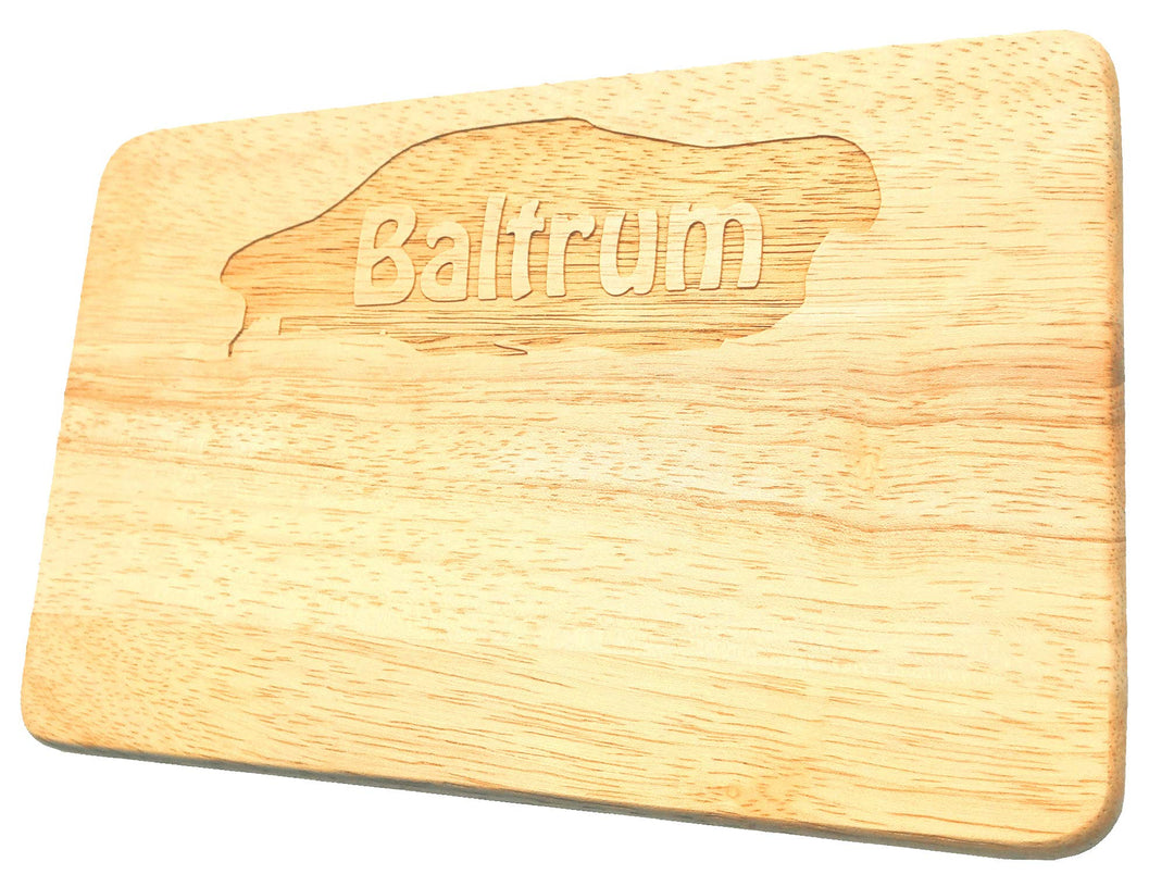 Frühstücksbrett Baltrum Gravur Nordseeinsel Holz