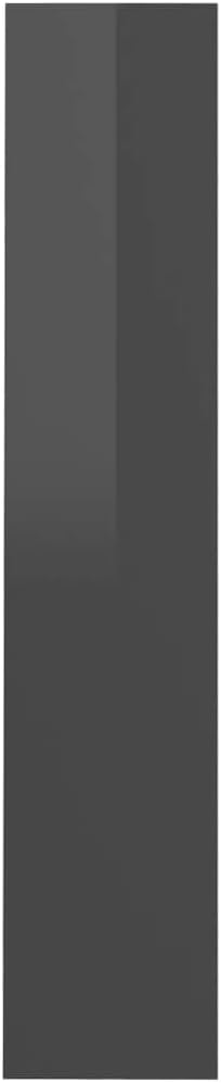 homiuse 2 Stück Wand Schuhschrank 60x18x90 cm mit 3 Kippböden Schuhregal Hochglanz Grau Wandbefestig