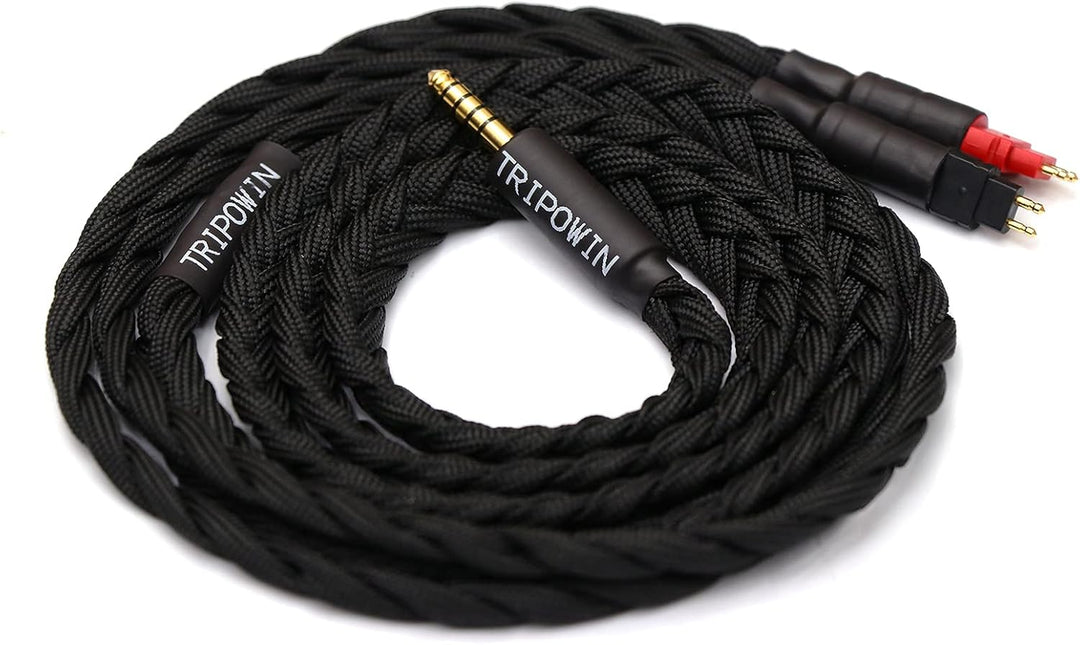 Linsoul Tripowin GranVia Upgraded OFC hohe Reinheit Kopfhörer Audio-Ersatzkabel, 1.5m Länge, HD650 K