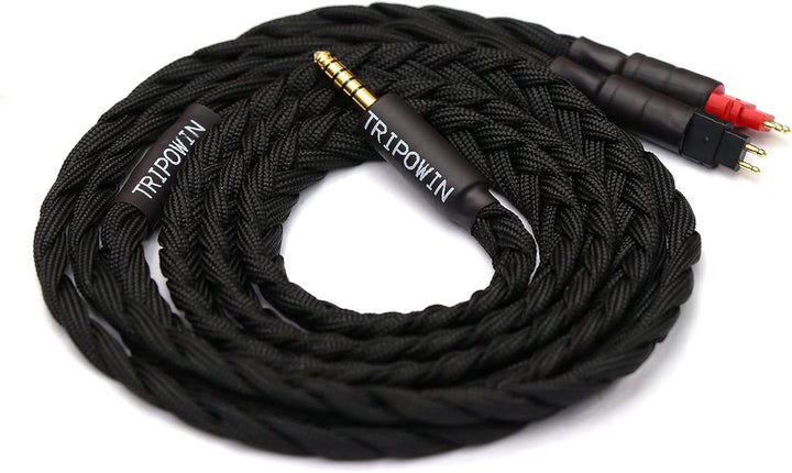 Linsoul Tripowin GranVia Upgraded OFC hohe Reinheit Kopfhörer Audio-Ersatzkabel, 1.5m Länge, HD650 K