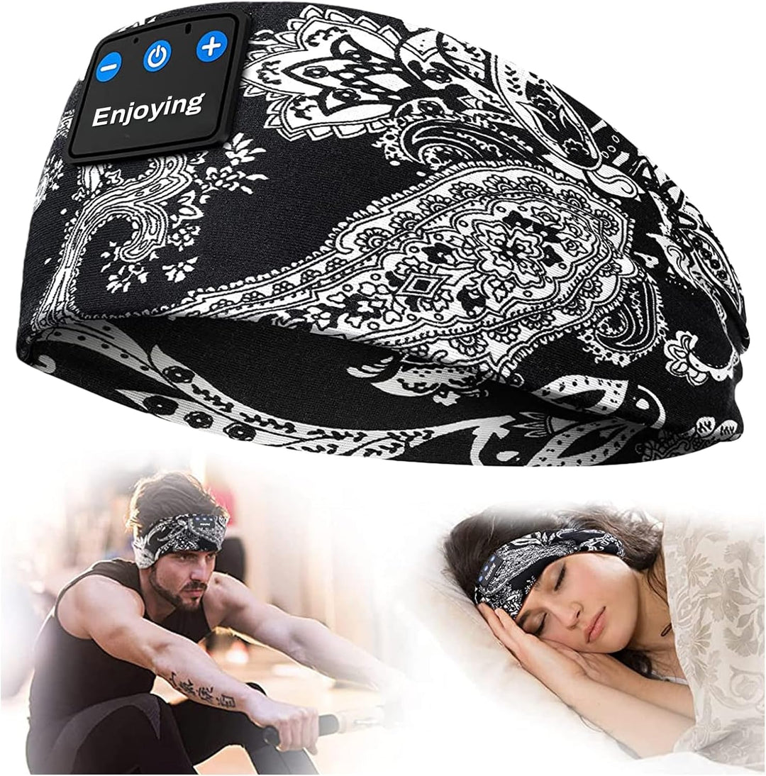 flintronic Schlafkopfhörer Bluetooth, Kabellose Schlaf Kopfhörer mit HD Stereo Lautsprecher für Männ