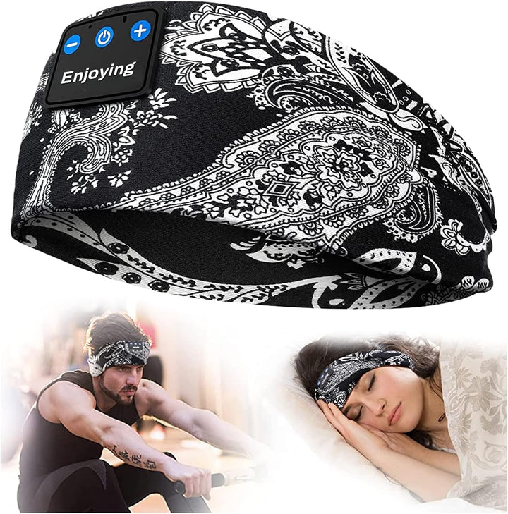 flintronic Schlafkopfhörer Bluetooth, Kabellose Schlaf Kopfhörer mit HD Stereo Lautsprecher für Männ