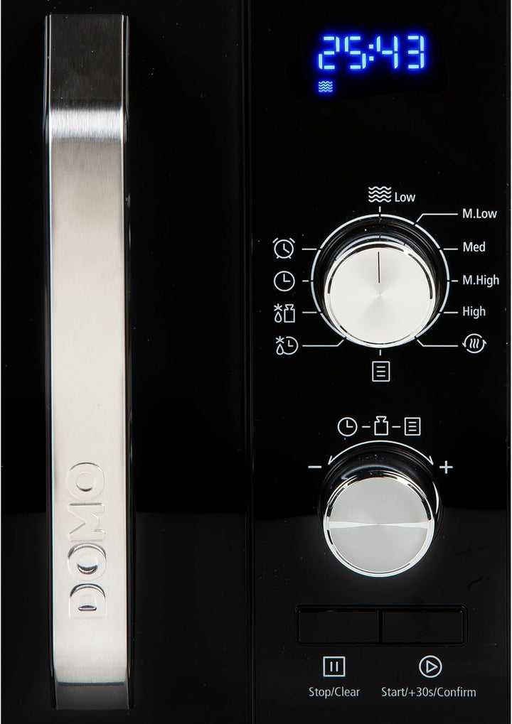 DOMO DO2924 Freistehend Mikrowelle - Defrost Funktion - 5 Leistungsstufen - 8 praktische Programme f