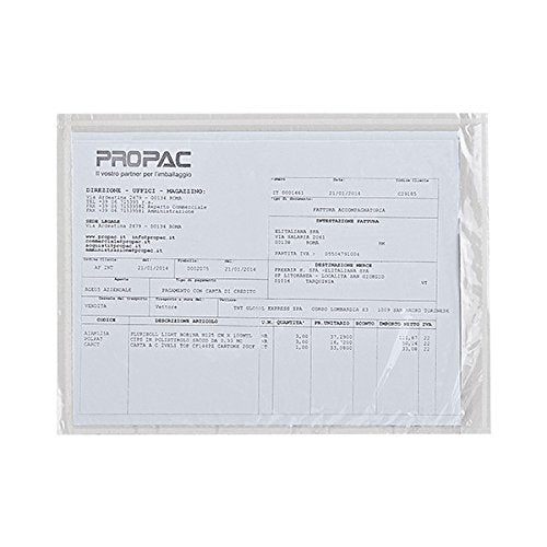 Propac z-pac1 pac-list Dokumententasche neutral, A4 gefaltet in 6, 12 x 8.5 cm, Stück 1000 Misura In