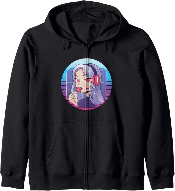 Anime Mädchen Lolli Kapuzenjacke