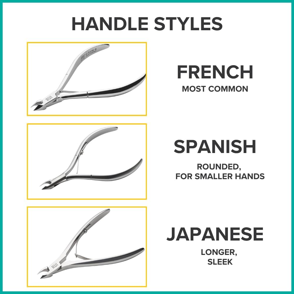 Rui Smiths Nagelhautzange, Profi-Edelstahl, Japanischer Griff, Mirror Finish, Doppelfeder, 5 mm Back