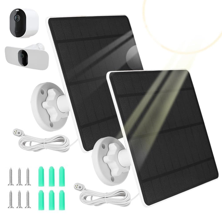 Solarpanel für Arlo Pro 3/Arlo Pro 4/Arlo Pro 5S/Pro 3 Floodlight/Ultra/Ultra2, 5W Solarpanel für Üb