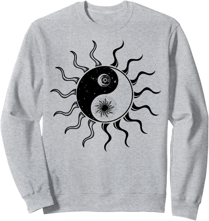 Trendy Sun Moon Ying Yang Sweatshirt
