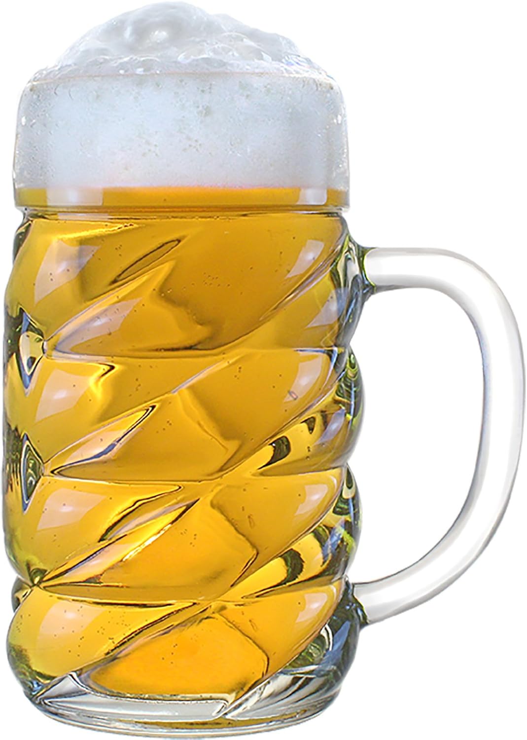 Stölzle Lausitz Bierkrug Diamond / 6er Set Bierkrüge 0,3 Liter mit Schild/Stabiler Bier Krug/Bierglä