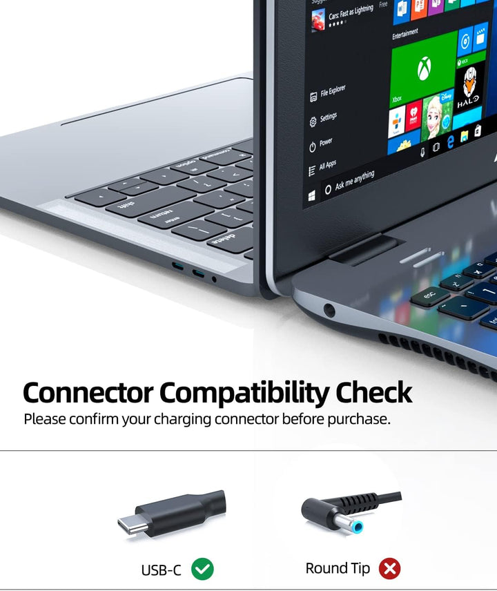 65W USB C Netzteil kompatibel mit HP Elitebook 840 860 1040 G9 / 865 845 835 G9 / 650 655 640 645 G9