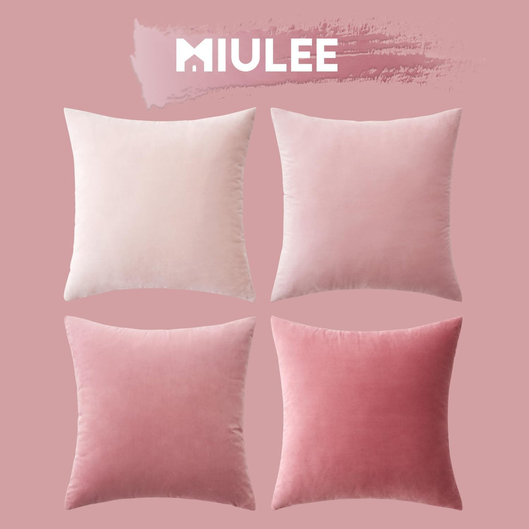 MIULEE Samt Kissenbezug Kissenhülle 4er Set Sofakissen Samtkissen Dekorative Dekokissen Couchkissen