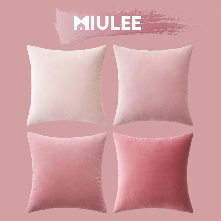 MIULEE Samt Kissenbezug Kissenhülle 4er Set Sofakissen Samtkissen Dekorative Dekokissen Couchkissen