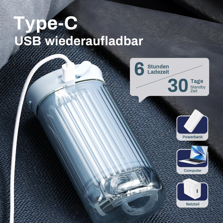 JTF Munddusche Mini, Tragbar Elektrische Zahnreinigung Kabellos, Reise Zahnzwischenraumreiniger mit