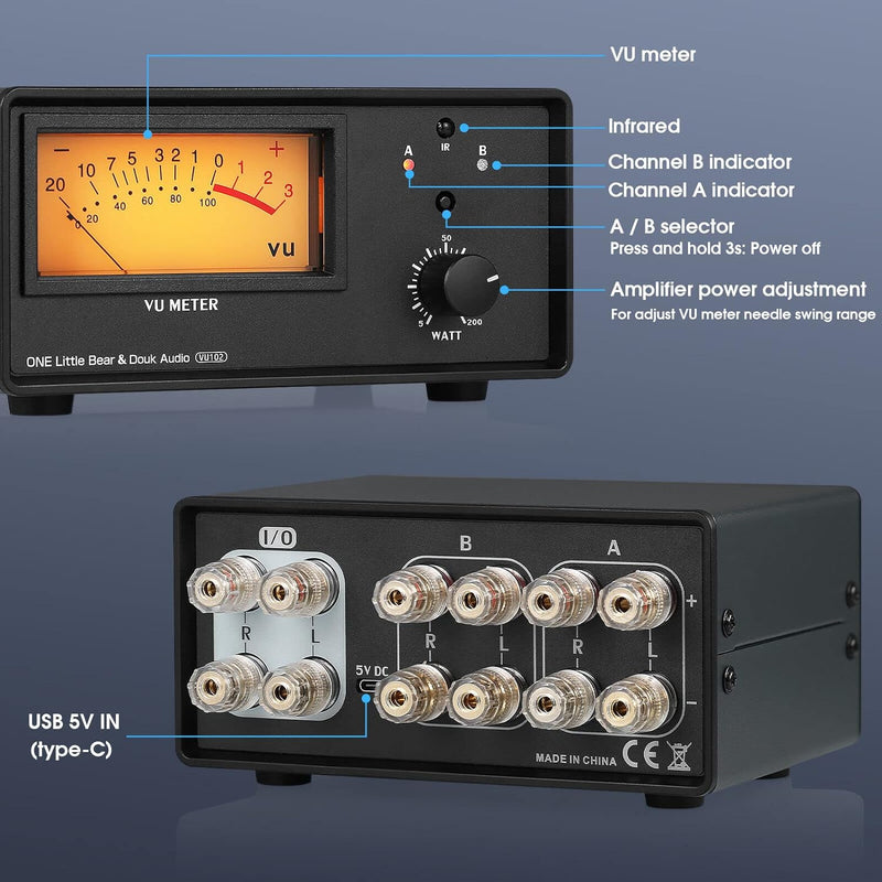 2-Wege Audio Selektor Verstärker/Lautsprecher Umschalter Switcher Box Splitter