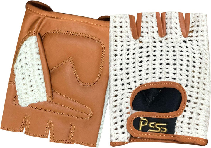 Prime Fingerlose Netzhandschuhe Gepolsterte Handschuhe Biker Fitness Gym Body Building Gewichtheben