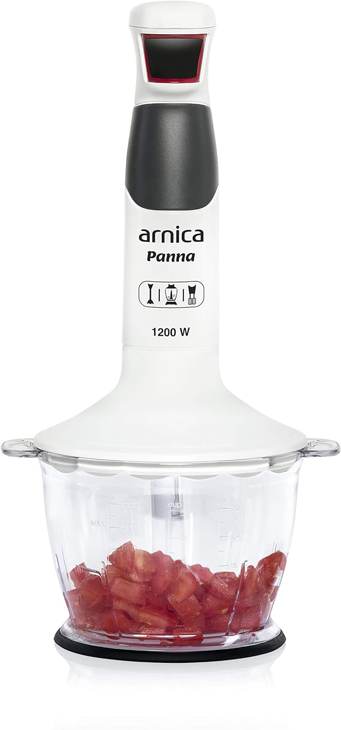 arnica Panna Set Stabmixer Set Handmixer Blender Pürierstab Schneebesen Zerkleinerer 1200W