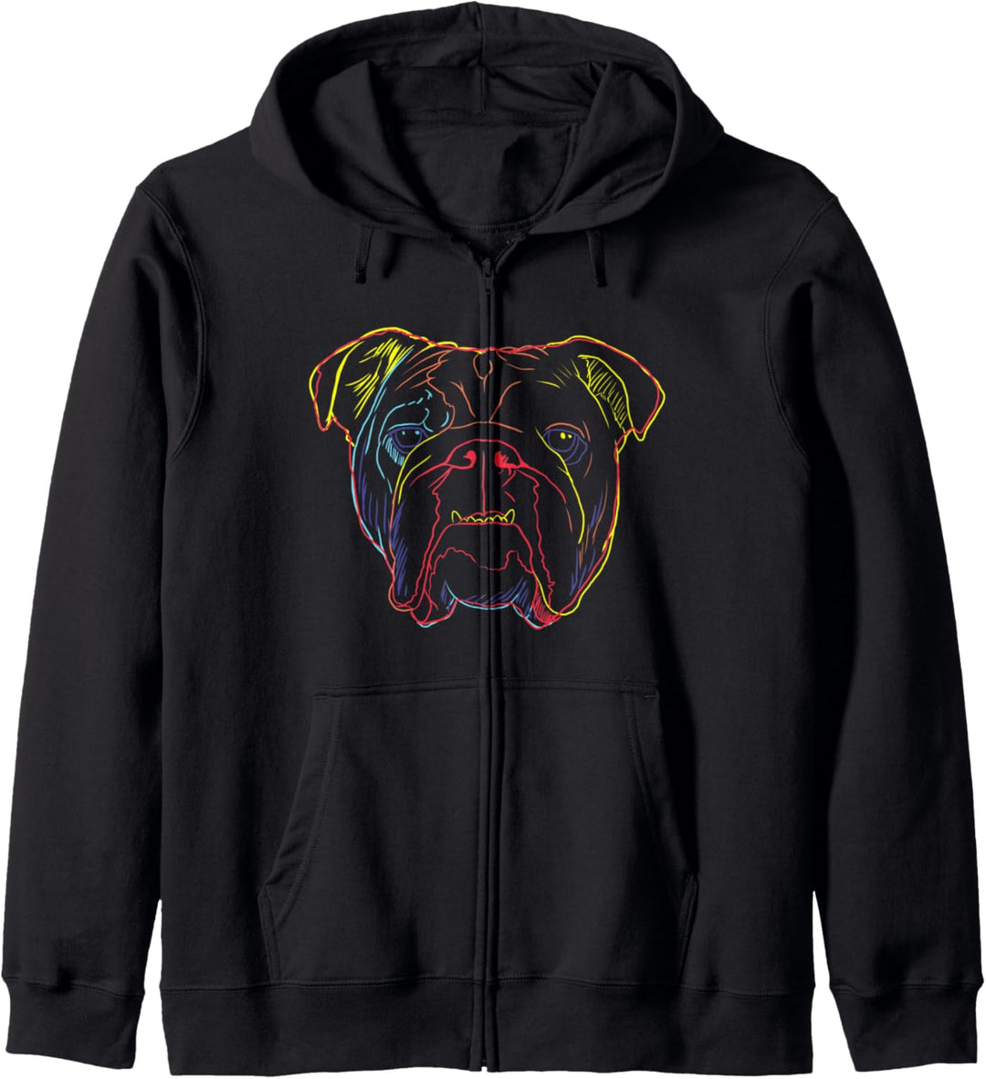 Hund Englische Bulldogge Kapuzenjacke