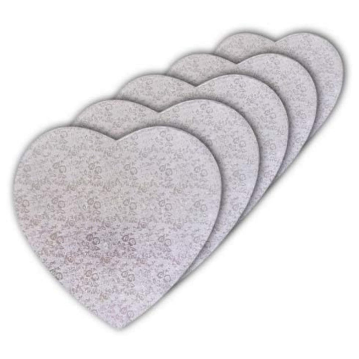 COXIMUS Tortenplatte Herz 45 cm | 5 Stück | Cake Board herzförmig | auch für dicke und mehrstöckige