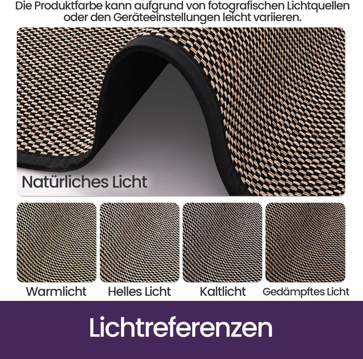 DEXI Fussmatte Innen 60 x 90 cm, rutschfest Schmutzfangmatte mit Gummirücken, absorbierend Fussmatte