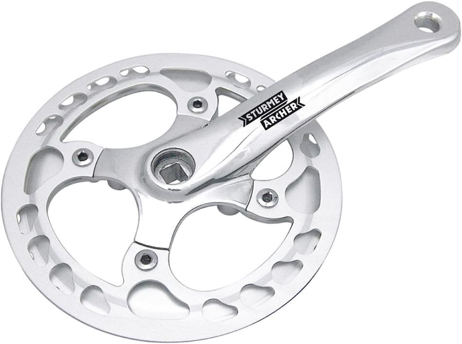 Sturmey Archer RBR700 Kurbelgarnitur, 1-Fach, silberfarben