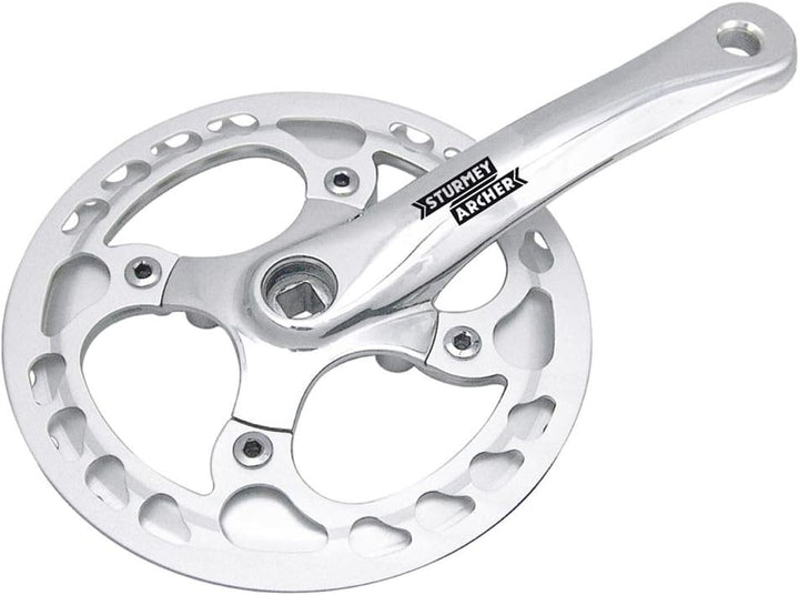 Sturmey Archer RBR700 Kurbelgarnitur, 1-Fach, silberfarben