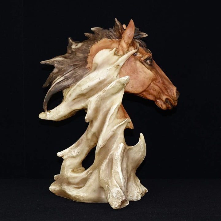 IM Derko Figur Pferdebüste Büste Pferd braun Sammlerfigur Dekoration Western Saloon Indianer Pferdef