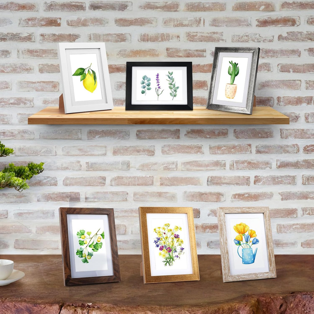 EYMPEU Bilderrahmen 10x15 CM 6er-Set, geeignet für 10x15 Bilder mit Passepartout oder 13x18 ohne Pas