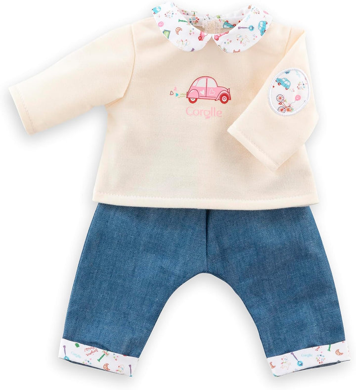 Corolle Mon Grand Poupon Hose und Top, Paris, für alle 36 cm Babypuppen, ab 2 Jahren
