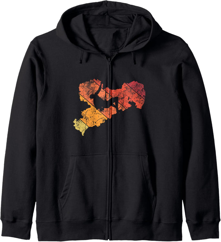 Sachsen Klettern Geschenk für Bergsteiger & Kletterer Kapuzenjacke