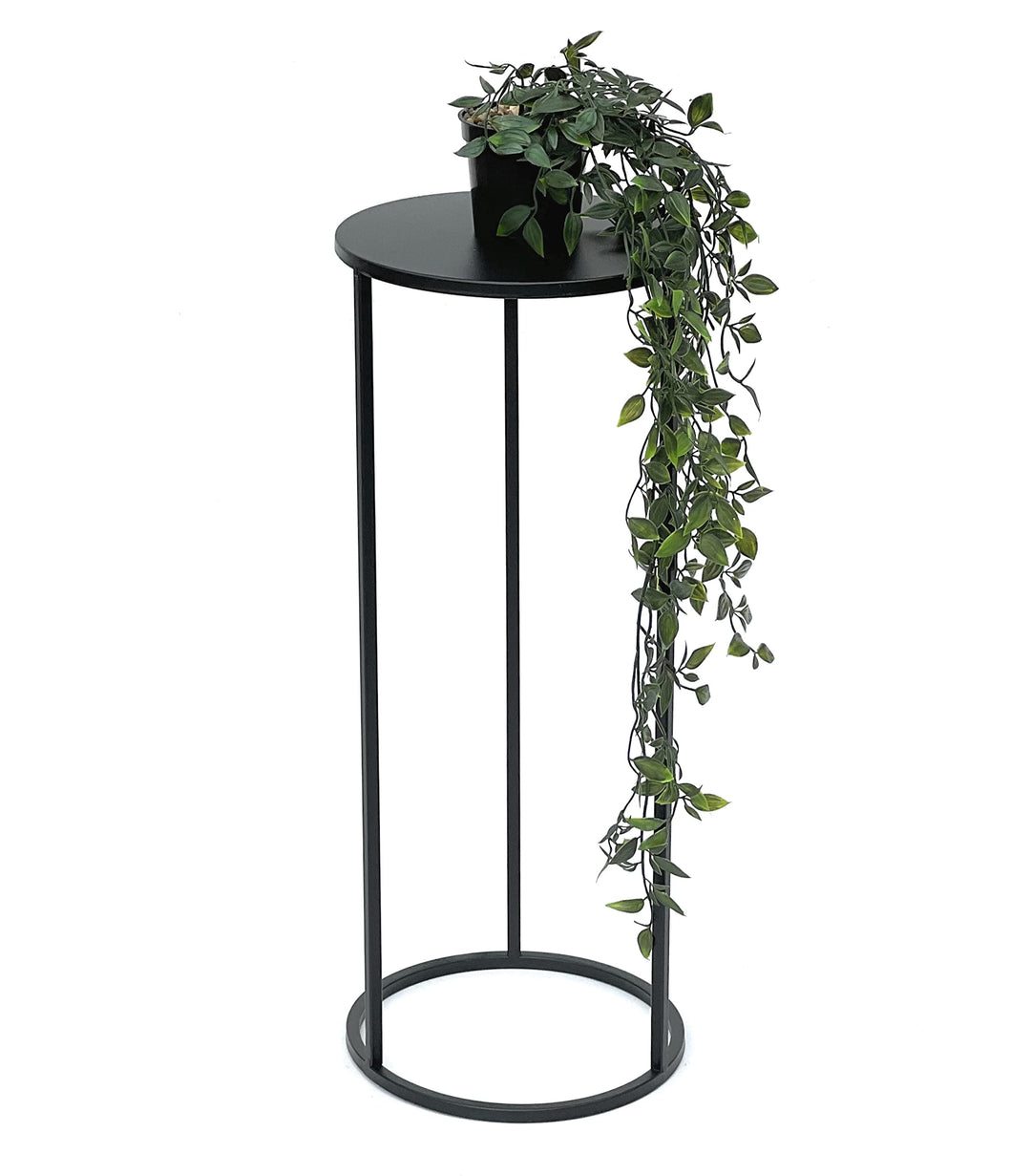 DanDiBo Blumenhocker Metall Schwarz Rund 70-50 cm Blumenständer Beistelltisch 96316 Blumensäule Mode