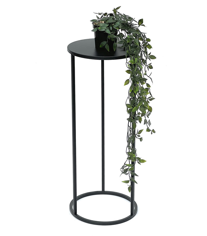 DanDiBo Blumenhocker Metall Schwarz Rund 70-50 cm Blumenständer Beistelltisch 96316 Blumensäule Mode