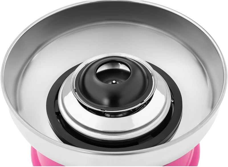 Royal Catering-RCZK - Mini-Zuckerwattemaschine Zuckerwattegerät - 420 W - 28,5 cm breit - Pink + Gra