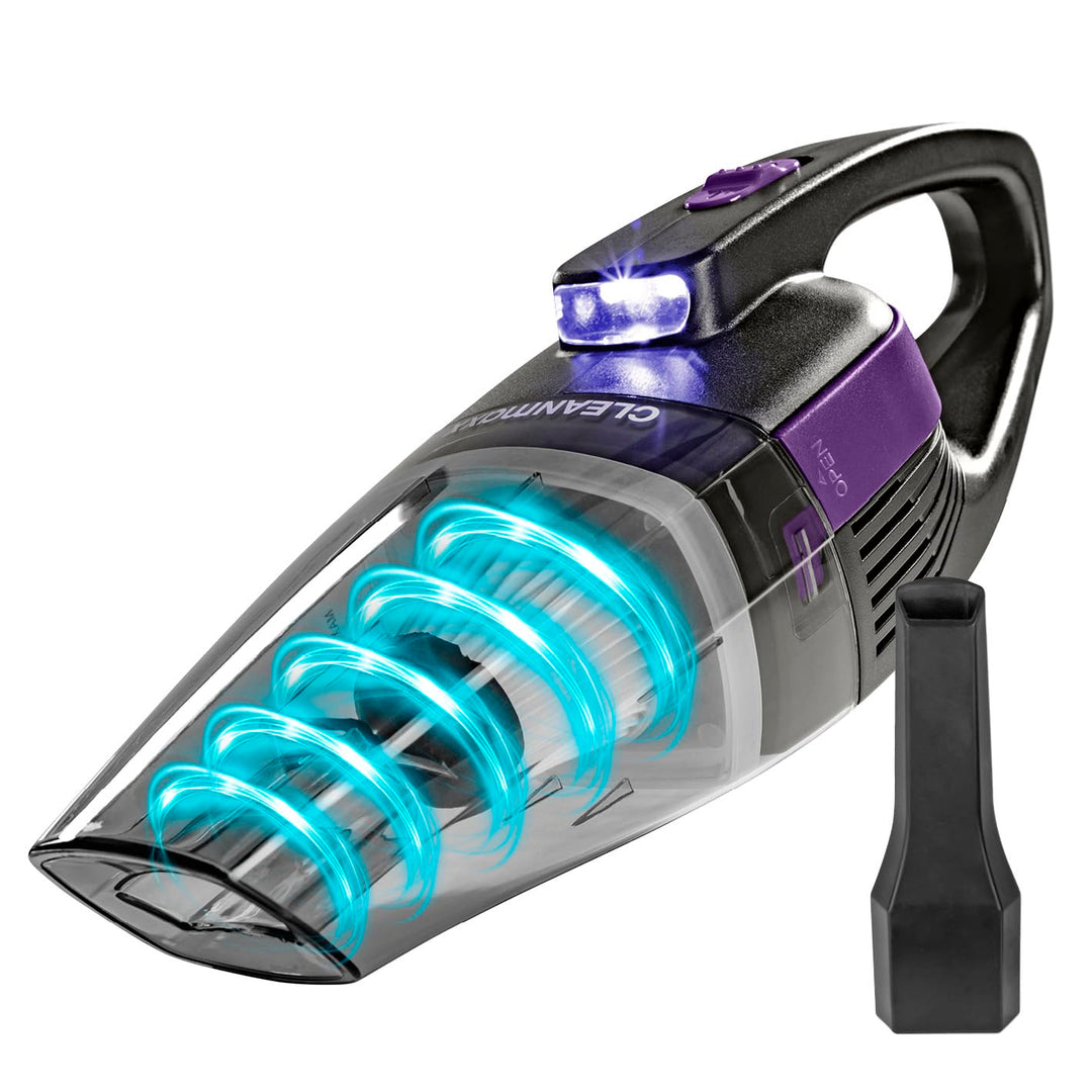CLEANmaxx Handstaubsauger – kabellos, leistungsstarke 2000 mAh | Akku Staubsauger mit 600 ml Staubbe