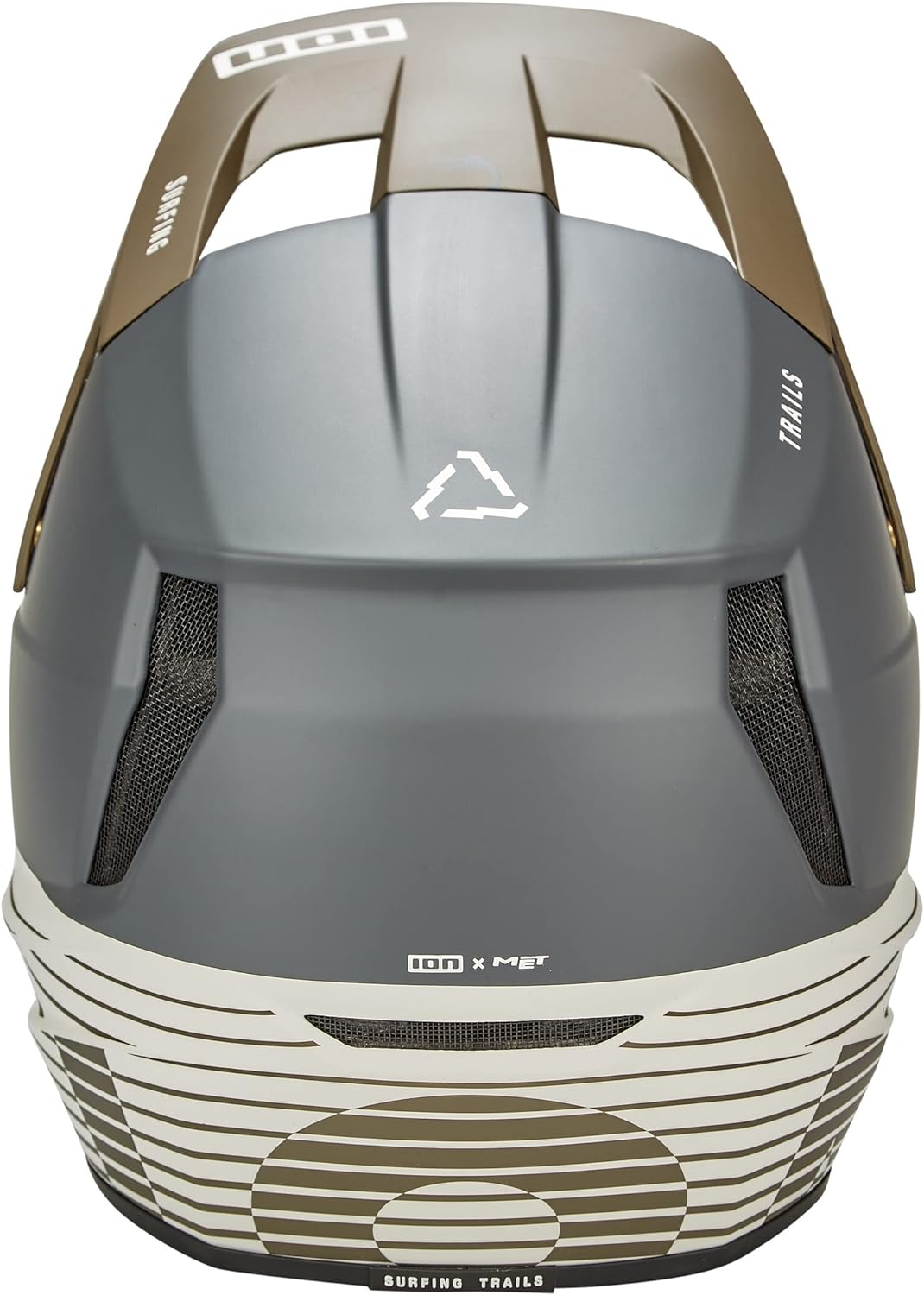 Ion Scrub Amp DH Fahrrad Helm grau/weiss/grün 2024 Grau M (56-58cm), Grau M (56-58cm)