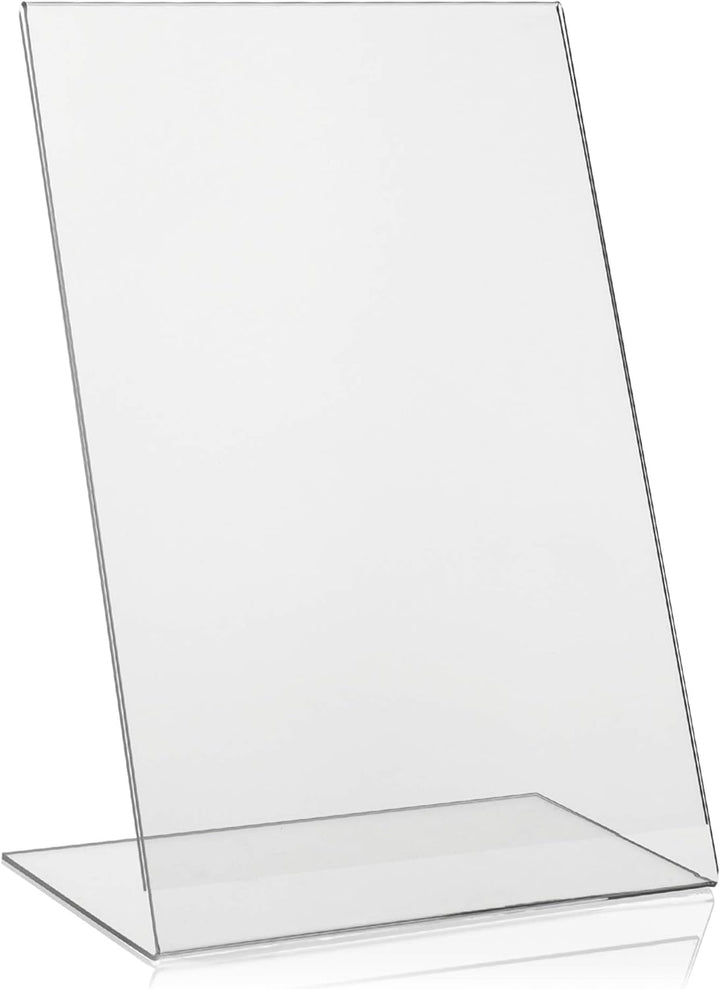 DIN A4 Tischaufsteller, Werbeaufsteller, glasklarer L-Ständer, L-Aufsteller im Hochformat, transpare