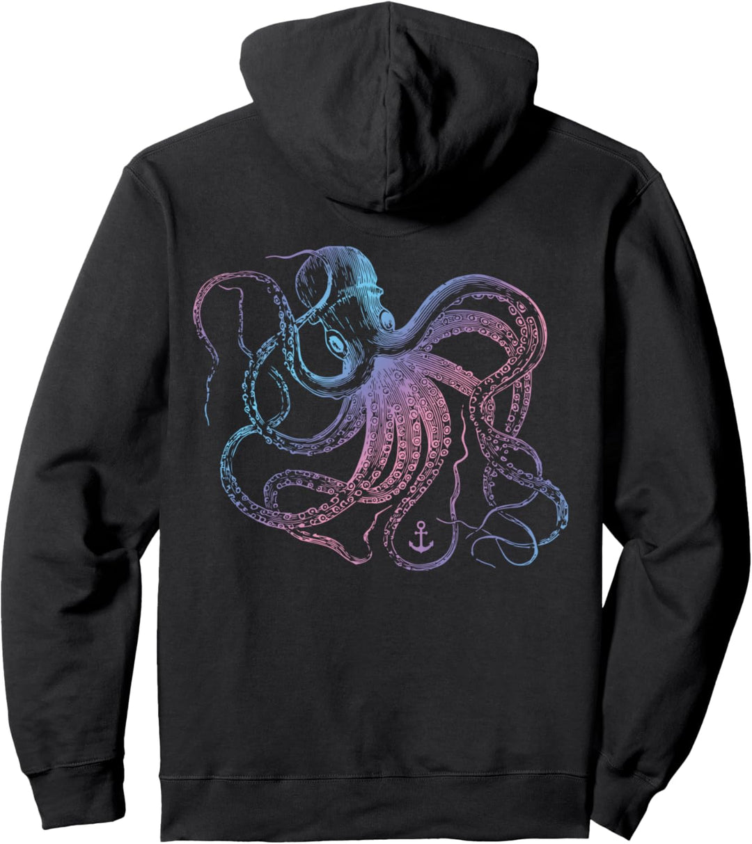 Vintage Octopus Cool Tintenfisch Meeresbiologe Geschenk #1 Pullover Hoodie