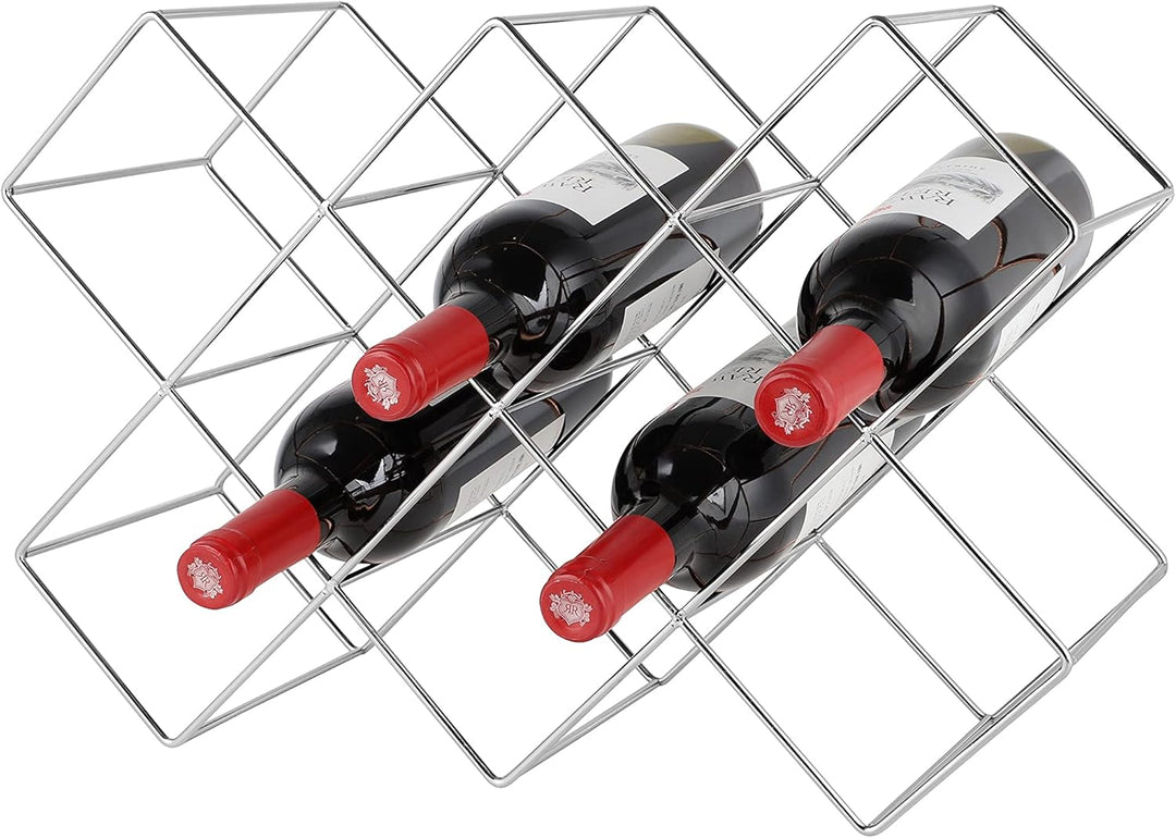 ECHTWERK Weinregal für bis zu 8 Flaschen, Flaschenregal freistehend, Weinflaschenhalter, Weinlagerun