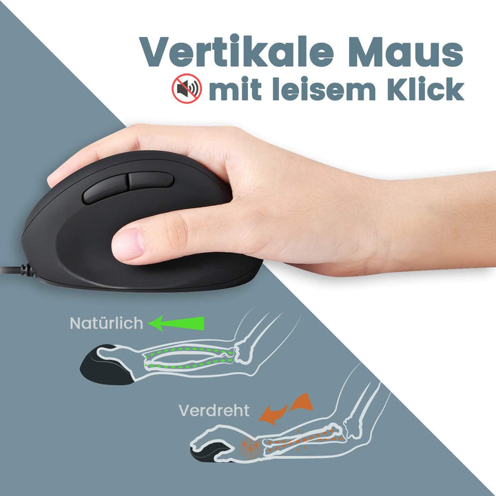 Perixx,11647,Periduo-406, AA8Ergonomische kompakteTastatur und VertikaleMaus Set, Geteiltes Tastenfe