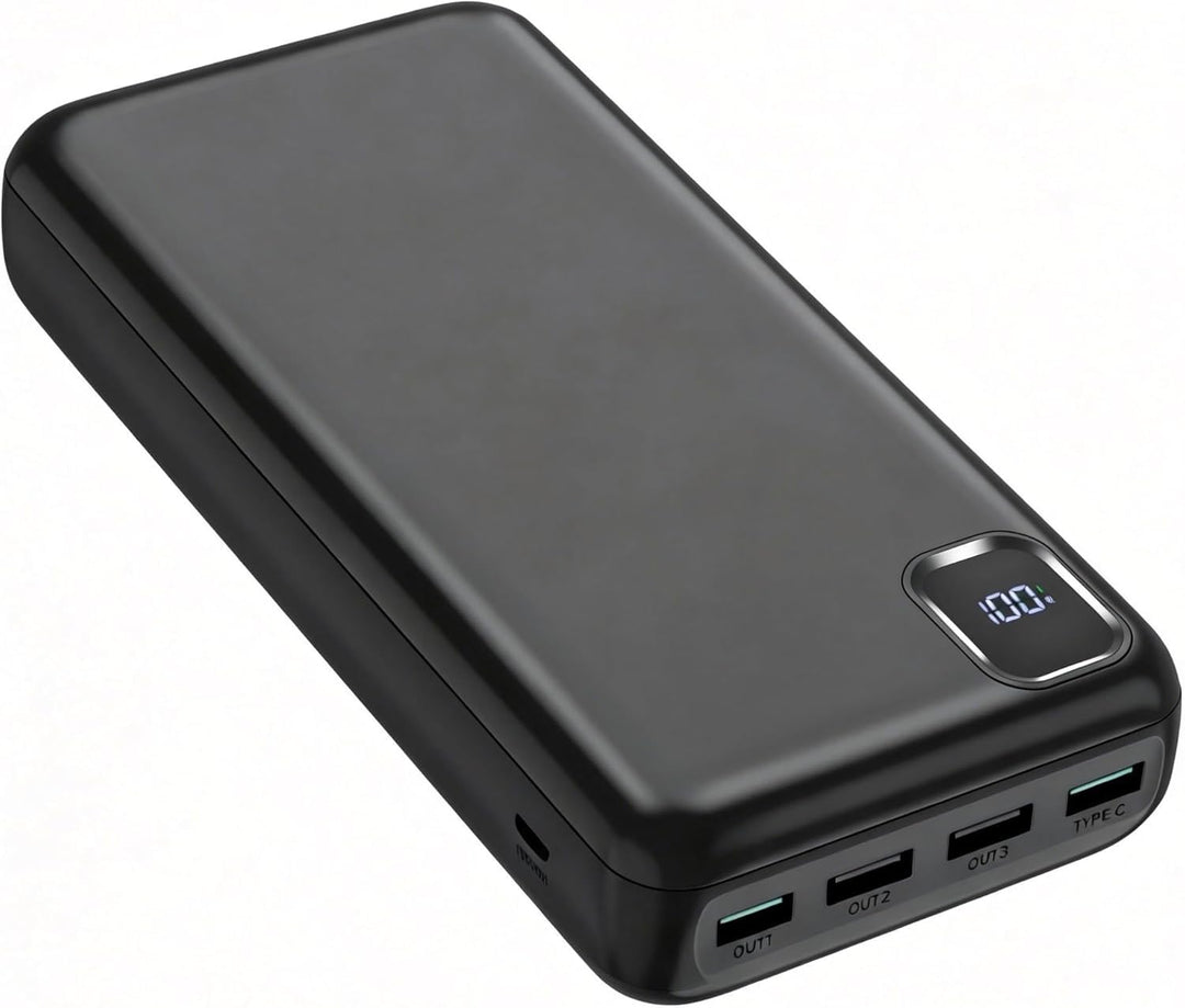 Powerbank 50000mAh Grosse Kapazität, 22.5W Power Bank Schnellladung mit 4 Ausgänge &amp; 2 Eingänge, Tra