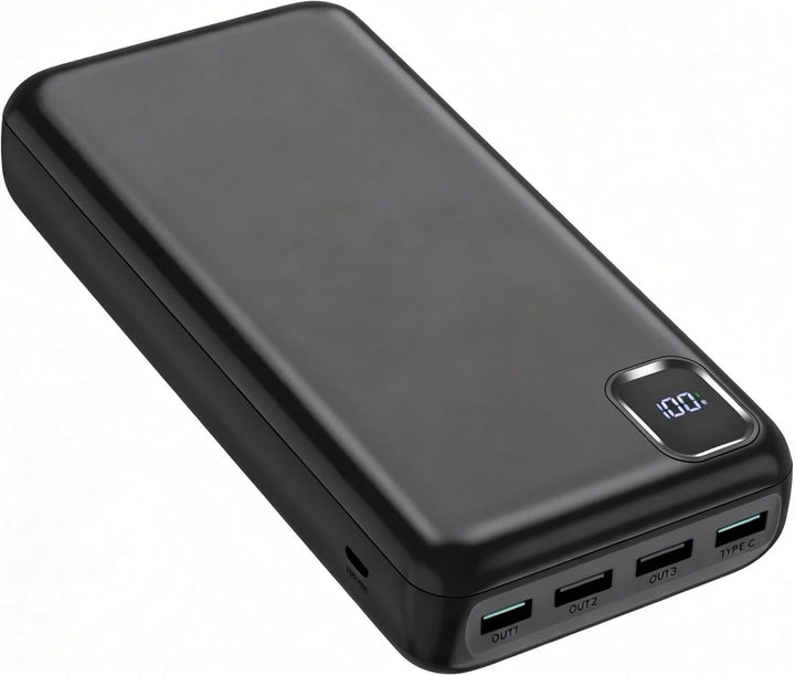 Powerbank 50000mAh Grosse Kapazität, 22.5W Power Bank Schnellladung mit 4 Ausgänge &amp; 2 Eingänge, Tra