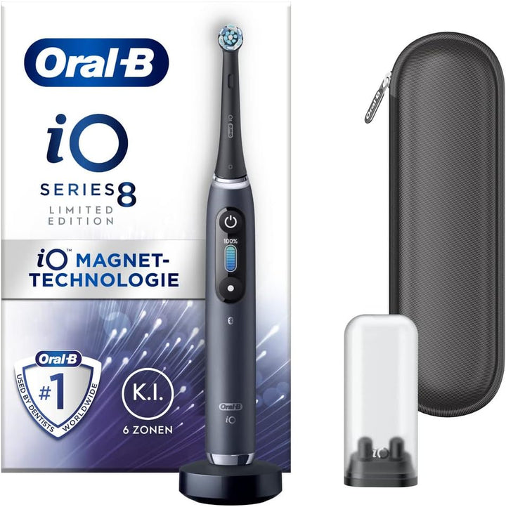 Oral-B iO Series 8 Elektrische Zahnbürste/Electric Toothbrush, 6 Putzmodi für Zahnpflege, Magnet-Tec