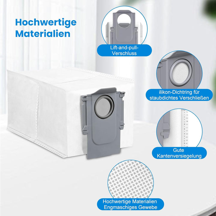 12 Stück Staubbeutel für Roborock S8 MaxV Ultra/Saros 10R/Qrevo Pro/Q revo/Qrevo MaxV/Qrevo S/Qrevo