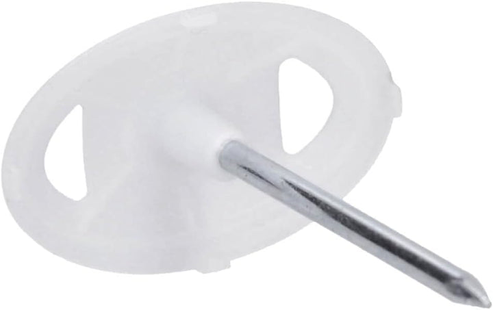 200 Stück Nagelscheiben Ø 3x60 mm mit Montagenagel Stahl oval Weiss Ø 3x60mm 200, Ø 3x60mm 200