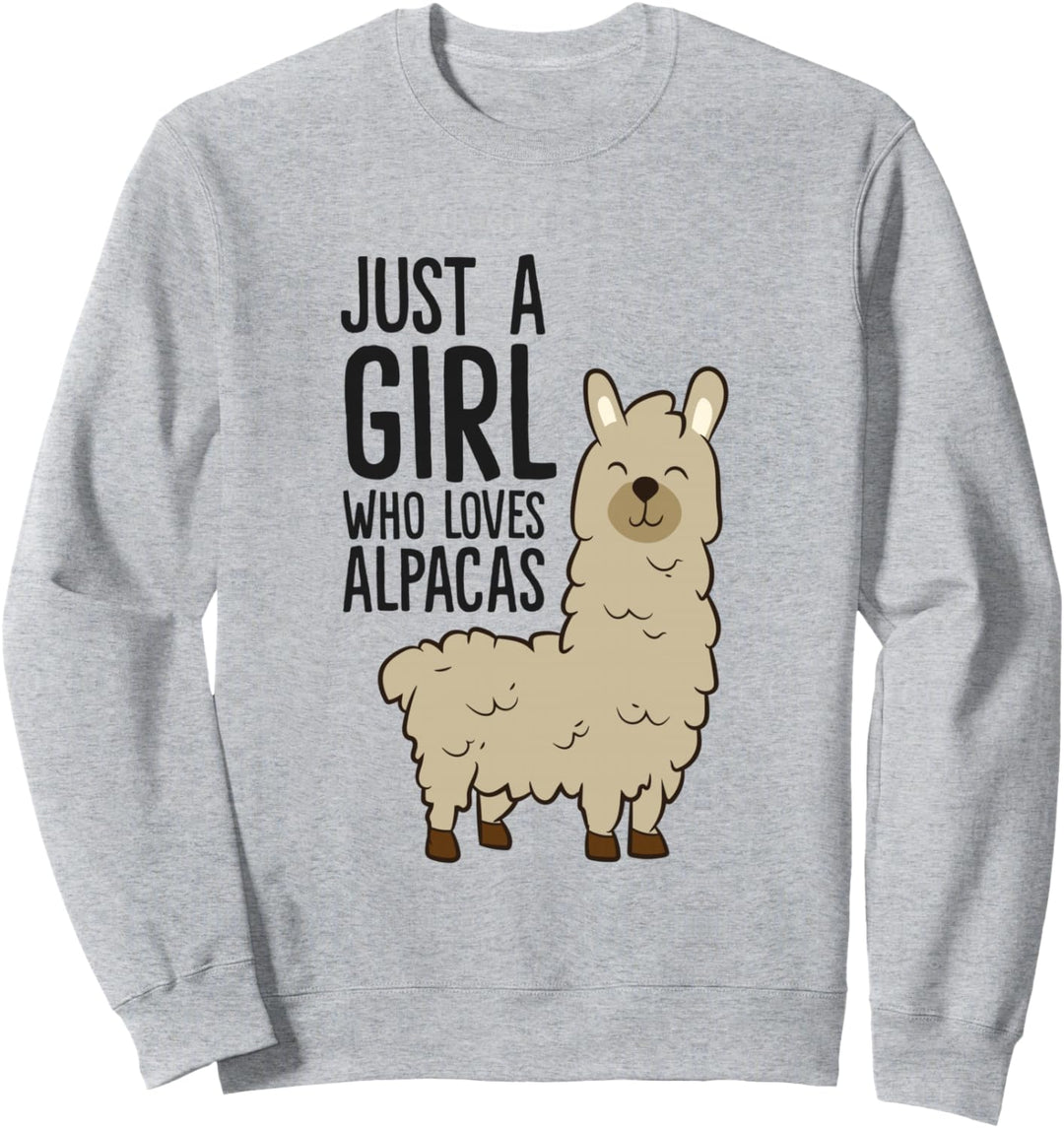 Just a Girl Who Loves Alpacas Lustiges Alpaka Sweatshirt